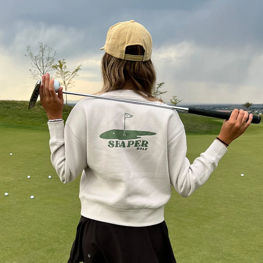 Women's Let's Go Golfing Cropped Crewneck